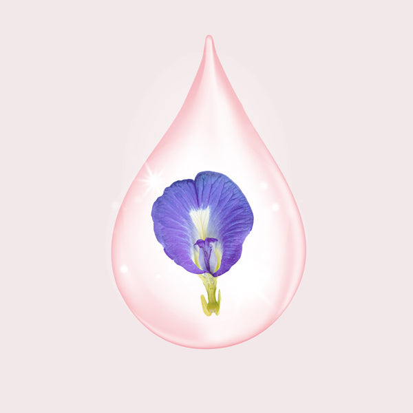 Haberlea Rhodopensis rare plant extract molecule inside a glowing pink drop to boost skin collagen and elasticity.